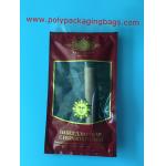Portable Red Moisturizing Zipper Cigar Bag With Transparent Window