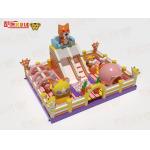 Bouncy Jumping Inflatable Castles Pink Yellow color For Kids for sale