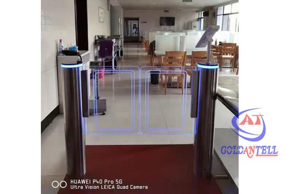 Single Pole Swing Barrier Gate Mechanical Pedestrians Face Reader Security Turnstile Gate