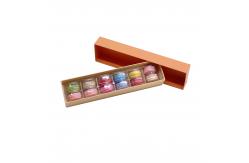China Macaron Takeaway Recyclable Kraft Paper Box Packing With Sliding Drawer supplier