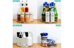 China Round Plastic Clear Rotating Turntable Storage Organizer For Kitchen supplier