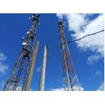 Transmission Line Tubular Steel Telecom Tower For Construction Site for sale