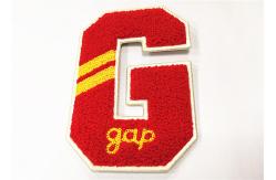 China Two Letter Monogram Letterman Patches / Chenille Sleeve Number letters supplier