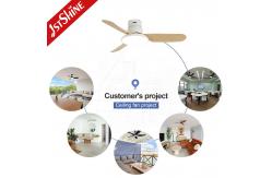 China Flush Mounted Ceiling Fan With Light Remote Dimmable Led Light supplier