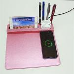 ultraportable Wireless Charging Mouse Pad With Pen Holder lightweight 10W