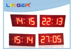 China 4 Digits Industrial Digital Clock , Wall Mounted Digital Clock With Hanging Brackets supplier