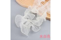 China 12cm*2m Wrinkled Edge Lace Ribbon For Flower Package And Gift Packing supplier