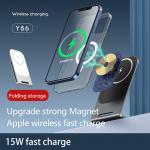 15W Fast Charging Foldable Magnetic Wireless Charger Long Lasting For IPhone for sale