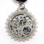 Custom Hollow Out Personalised Cycling Medals With Matt Nickel Plating for sale