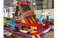 China Inflatable Business Park Theme Huge Inflatable Dry Slides And Slides supplier