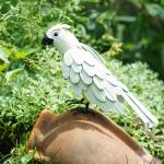 Multicolor Metal Bird Yard Ornaments Weatherproof Small Metal Animal Sculptures for sale