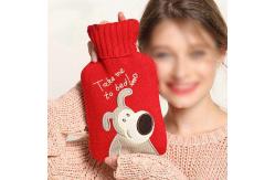China Portable Custom Logo 1000ml Rubber Hot Water Bottle Foot And Hand Warmer supplier