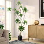 Artificial special-shaped dracaena Reflexa tree green home deco hotel office potted tree