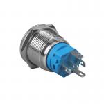 19mm Momentary Push Button Switch Waterproof IP66 5 Pin Terminal