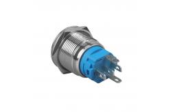 China 19mm Momentary Push Button Switch Waterproof IP66 5 Pin Terminal supplier