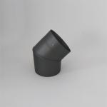 Two Segment 45 Degree Elbow Black Chimney Pipe Single Wall Stainless Steel for sale