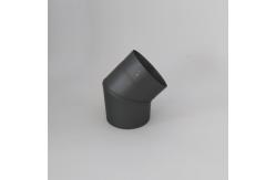 China Two Segment 45 Degree Elbow Black Chimney Pipe Single Wall Stainless Steel supplier