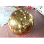Gold Disco Mirror Ball Advertising Inflatable Mirror Balloon Reflective Inflatable Disco Sphere For Party for sale