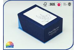 China Custom Printed Blue Foil Hot Stamping Hinged Lid Cardboard Box supplier