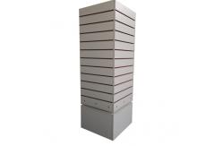 China Spinning 4 Sides Slat Panel Display With Metal Hooks supplier