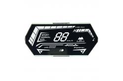 China VATN Alphanumeric Segment LCD Display For Speedometer Odometer Meter Front Screen supplier