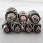 Bullet Head Multiface Metal Dice Set Desktop Game DND#RPG#COC