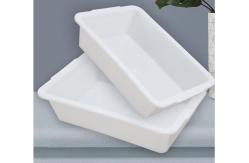 China Rectangular Plastic White Lidless Storage Box Supermarket Kitchen Ice Tray supplier