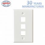 Structural Three Port Network Cable Faceplate 120 Type Data Point Faceplate for sale