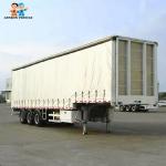 China 90m3 3 Axle Curtain Side Trailers Mechanical Suspension for sale