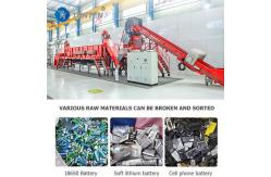 China Waste Car scrap Lithium Battery Recycling Equipment Separation Line Plant supplier