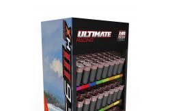 China Aerosol Paint Steel Display Stands Floor Shelf Display With Customized Logo supplier