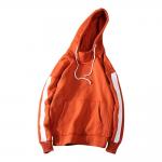 Orange Black Cool Streetwear Hoody Sweatshirts White Stripes Mens Pullover Hoodies for sale