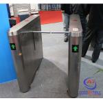 Office Entrance Stainless Steel Drop Arm RFID Turnstile With 600mm Passage Width