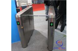 China Office Entrance Stainless Steel Drop Arm RFID Turnstile With 600mm Passage Width supplier