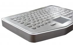 China Mini IP65 Explosion Proof Desk Top Industrial Metal Keyboard With Waterproof Touchpad supplier