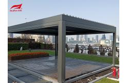 China 3x4m Motorized Aluminum Louvered Roof Led Light Rodent Proof Swimming Pool supplier