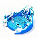 Custom Inflatable Slide Pool Park Design & Construction – Winter Wonderland Theme Combo with Pool and CE Certification for sale