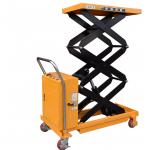 Hand Push Scissor Trolley Semi Electric Hydraulic Small Scissor Lift Trolley