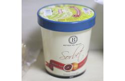 China Eco Friendly Ice Cream Paper Cup With Lid 16oz 475ml Frozen Yogurt Container supplier