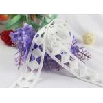 Chemical Polyester Lace Trim By The Yard With Hollow Out Geometric Rhombus Design
