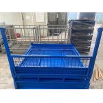 Warehouse Storage Wire Mesh Pallet Cage With Electrostatic Spraying Galvanized Surface Treatment