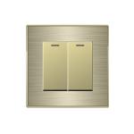 Stainless Steel Frame Electrical Wall Switch , 86mm Wall Light Switch for sale