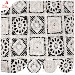 Breathable 100 Cotton Three Dimensional Cotton Winding Rope Embroidery Fabric