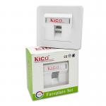 Kico Cat6 RJ45 1 Port Type 86*86 Network Faceplate Wall Faceplate With Keystone Jacks for sale