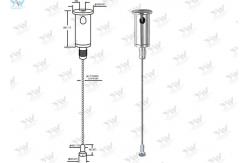 China Diecast End Wire Suspension Kit Hardware Adjustable Steel Wire Hanger supplier