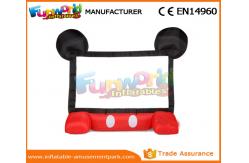 China Mickey Mouse Advertising Inflatables / Inflatable Movie Screen Black And Red Projection Cloth supplier