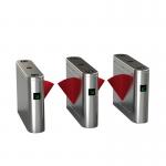 Pedestrian Entry Exit Flap Barrier Gate RFID Fingerprint Biometric Access Control for sale