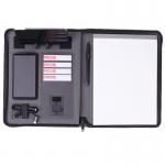Nontoxic 26x32x3cm Leather Business Portfolio Folder Multifunctional With Power Bank