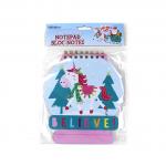 Notebook Printing For Christmas, Special Shape of a Unicorn, Spiral Bound，Children's Listpad for sale