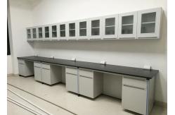 China Steel / Wood Frame School Lab Furniture Workbench Equipment With Silent Sliding Rail supplier